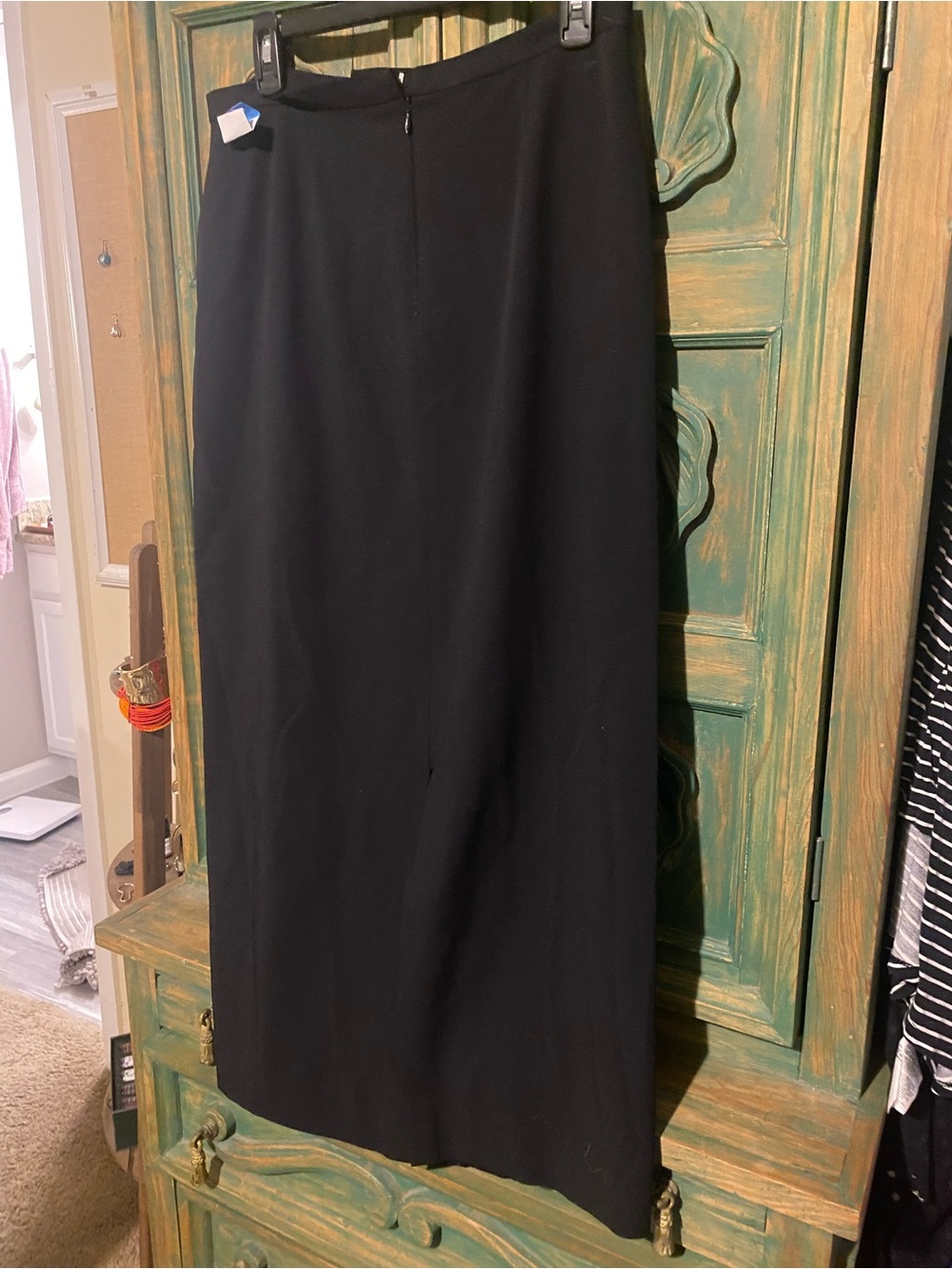 Harold's Black Maxi Skirt - Straight Silhouette
